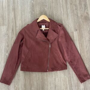 LC Lauren Conrad Women's Blush Leather Jacket